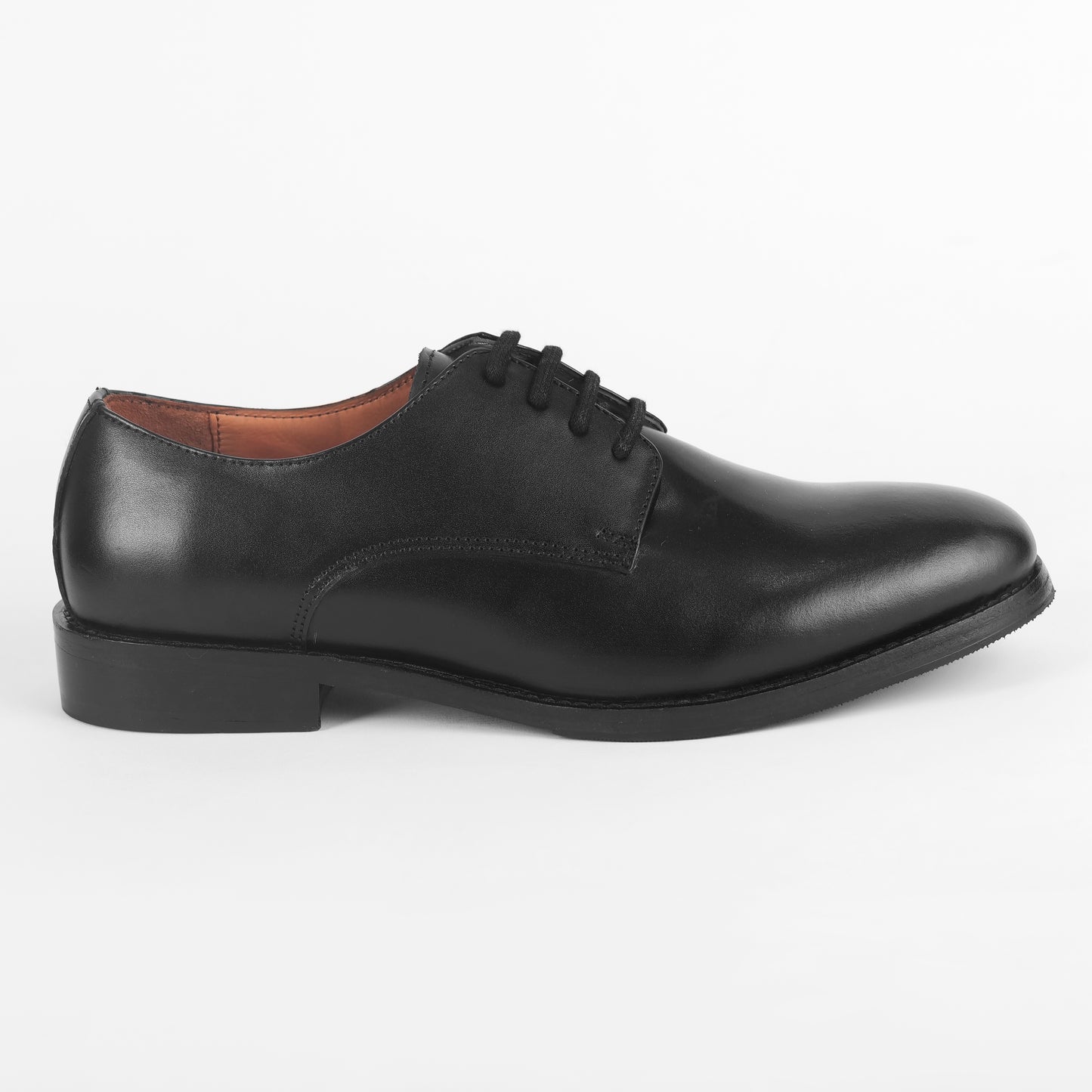 Side view of Blucher Classic Executive black leather Blucher shoe
